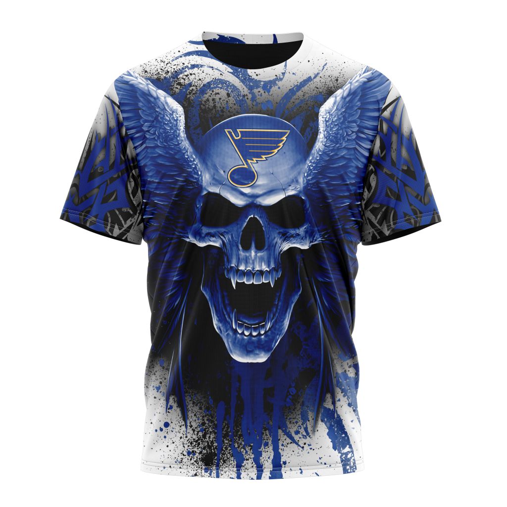 St Louis Blues Special Kits With Skull Art T-Shirt Oregontrailrvpk Shirt
