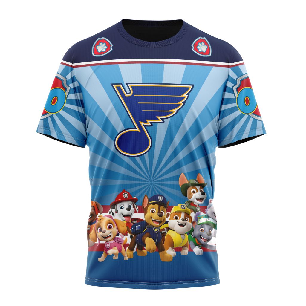 St Louis Blues Special Paw Patrol Kits Personalized Name And Number T-Shirt Oregontrailrvpk Shirt