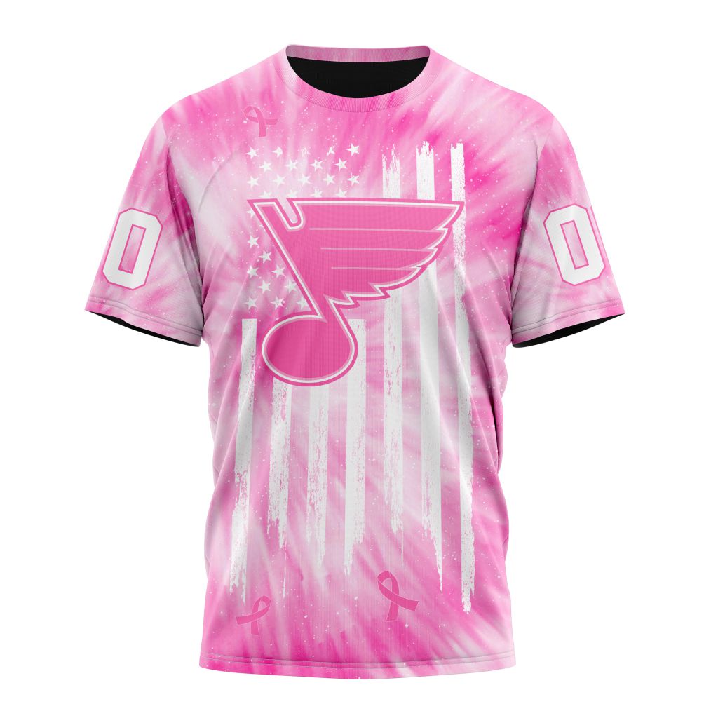 St Louis Blues Special Pink Tie-Dye Personalized Name And Number T-Shirt Oregontrailrvpk Shirt