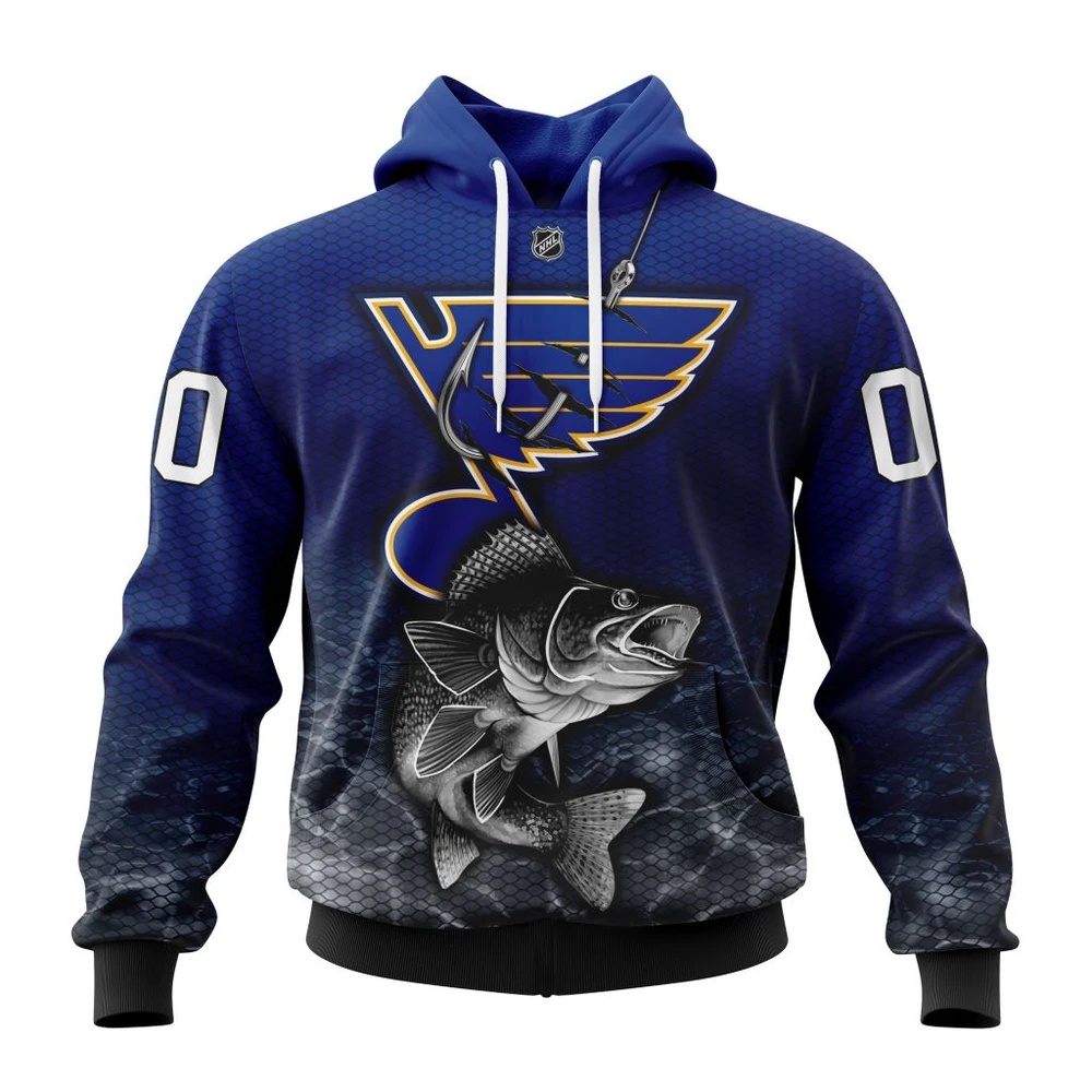 St Louis Blues Specialized Fishing All Over Print Hoodie Style 20994