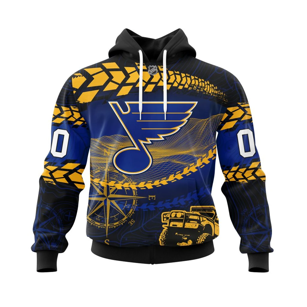 St Louis Blues Specialized Off Road All Over Print Hoodie Style 29423