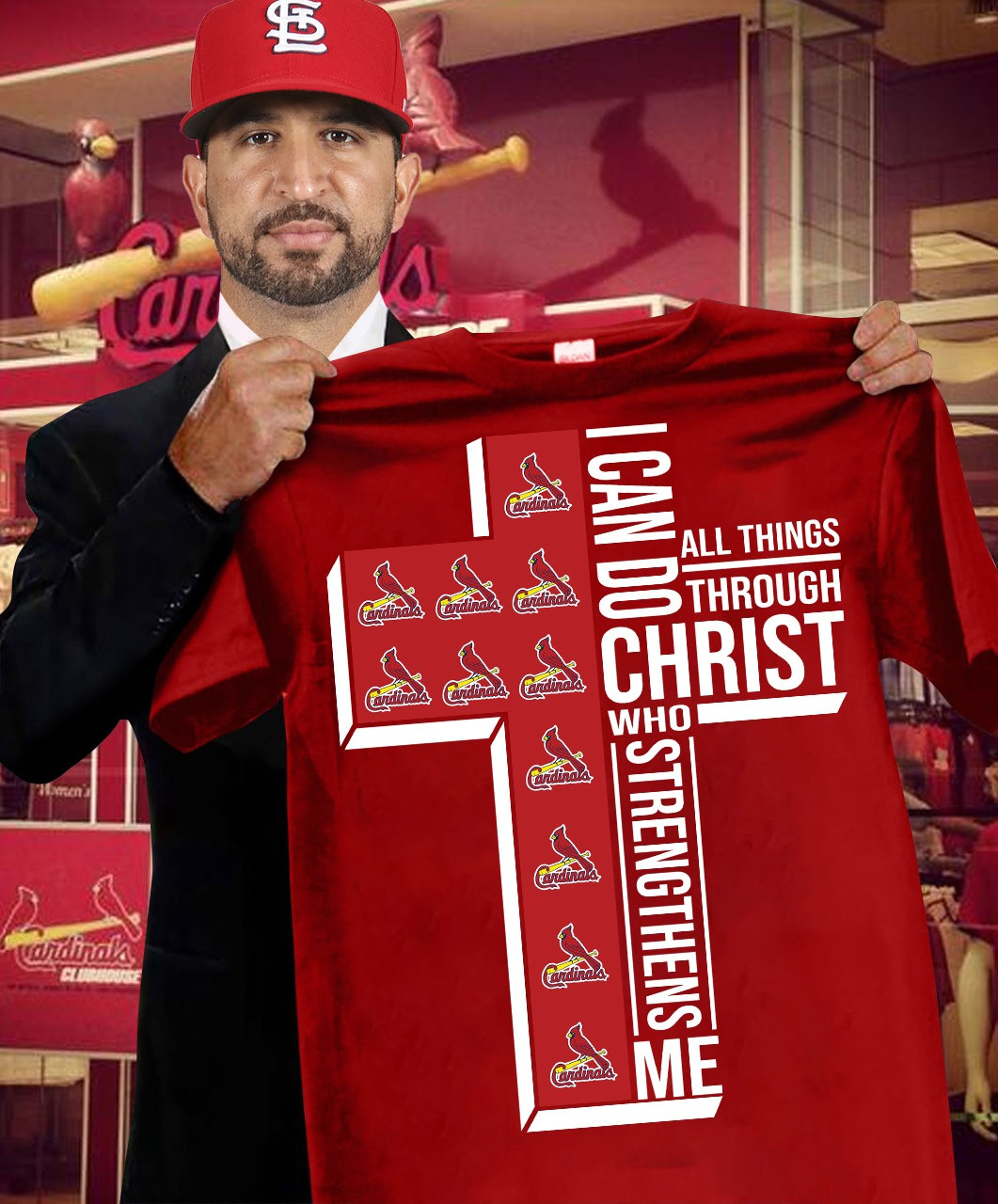 ST Louis Cardinals Fans Faith Shirt I Can Do All Thing Through Christ Who Strengthens Me Oregontrailrvpk Shirt