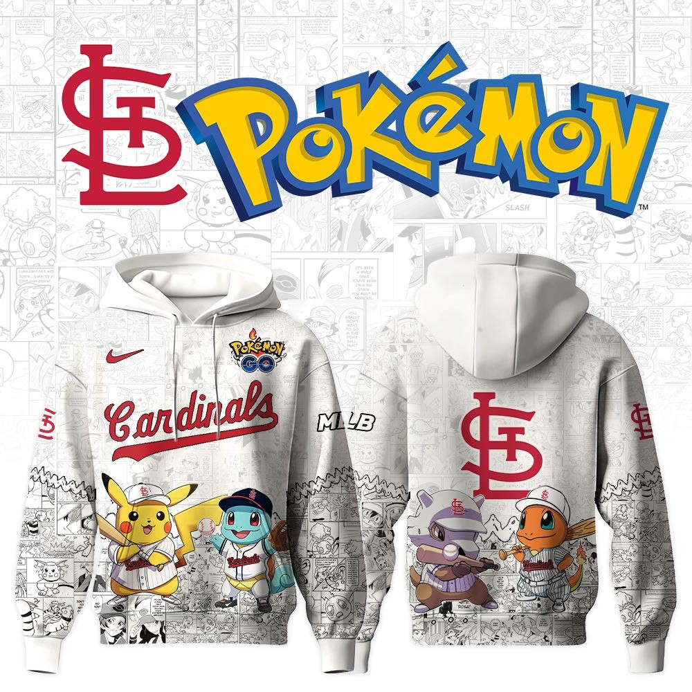 St Louis Cardinals X Pok mon Go Hoodie MLB Merch Fans For Him Her