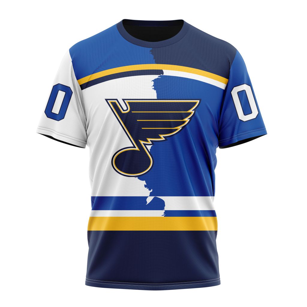 St. Louis Blues Personalize 2023 Home Mix Away Kits Personalized Name And Number T-Shirt Oregontrailrvpk Shirt
