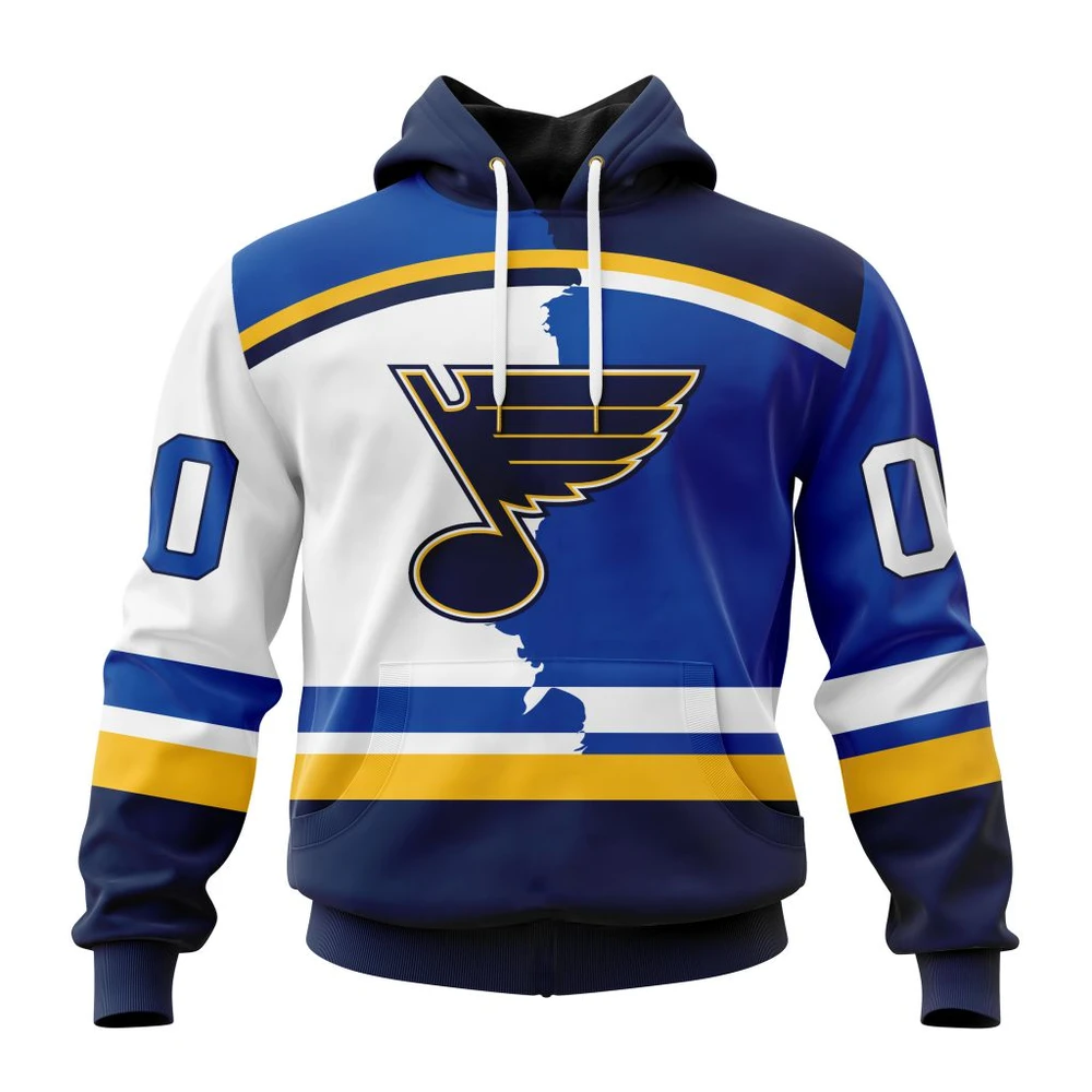St. Louis Blues Personalize Home Mix Away Kits All Over Print Hoodie Style 36731