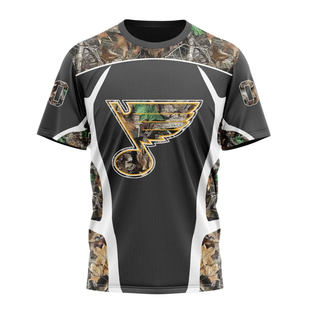 St. Louis Blues Special Camo Hunting Design Personalized Name And Number T-Shirt Oregontrailrvpk Shirt