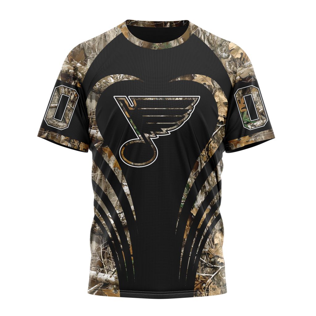 St. Louis Blues Special Camo Hunting Personalized Name And Number T-Shirt Oregontrailrvpk Shirt