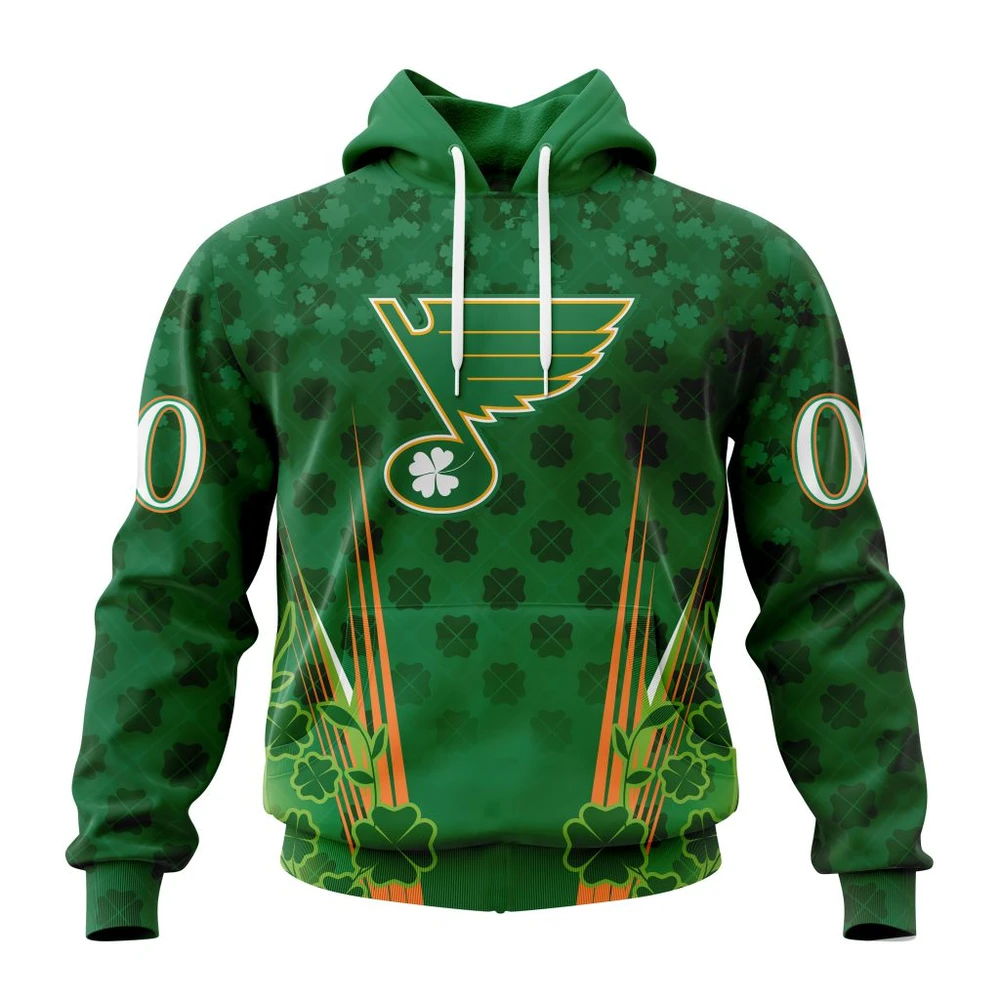 St. Louis Blues Special Design For St. Patrick Day All Over Print Hoodie Style 79005