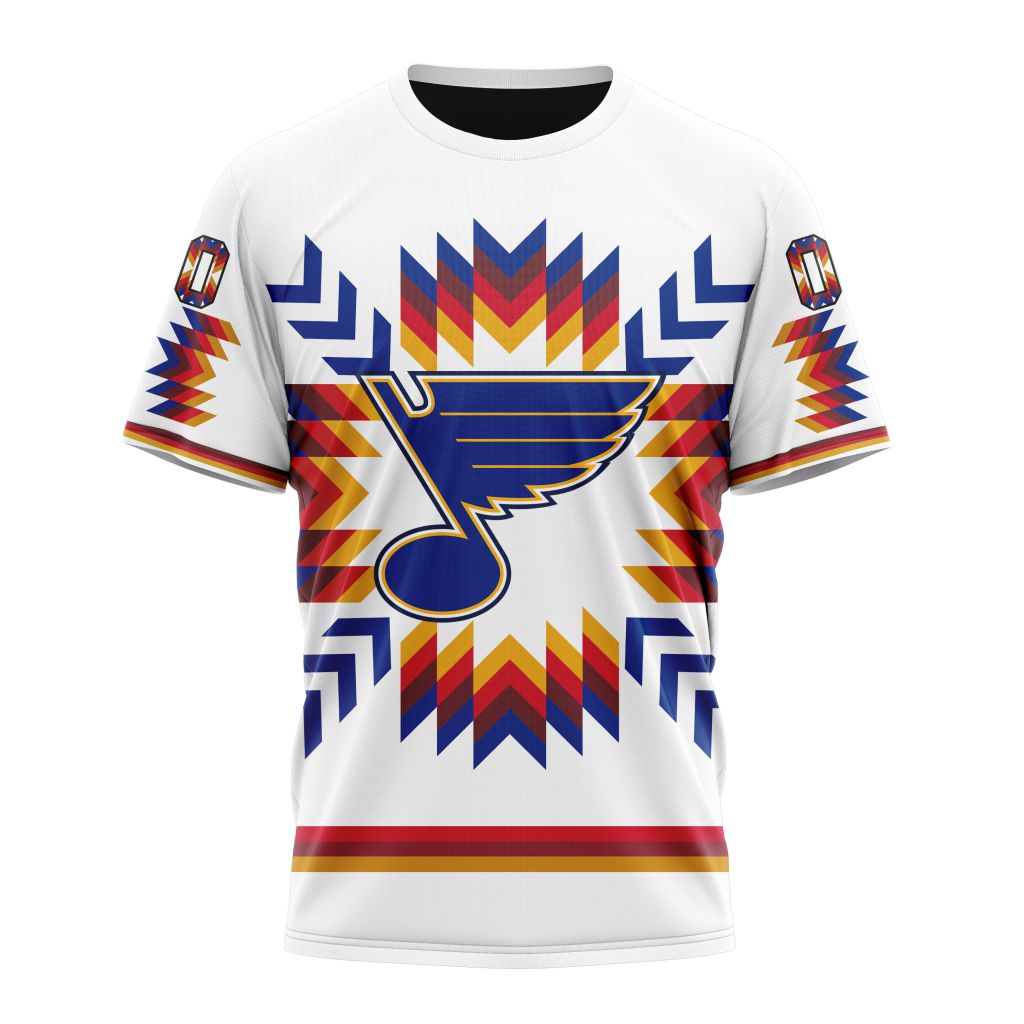St. Louis Blues Special Design With Native Pattern Personalized Name And Number T-Shirt Oregontrailrvpk Shirt