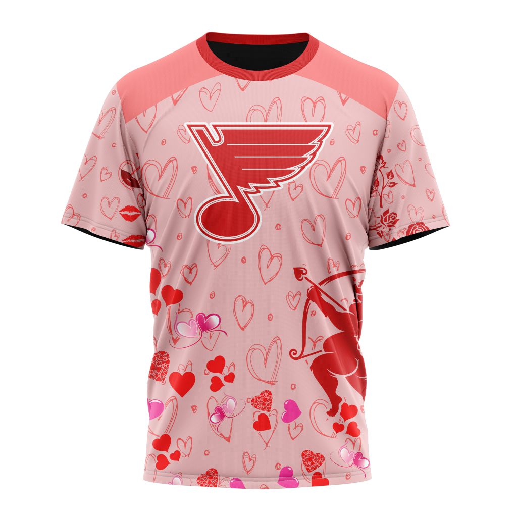 St. Louis Blues Special Gift For Valentines Day 02 Personalized Name And Number T-Shirt Oregontrailrvpk Shirt