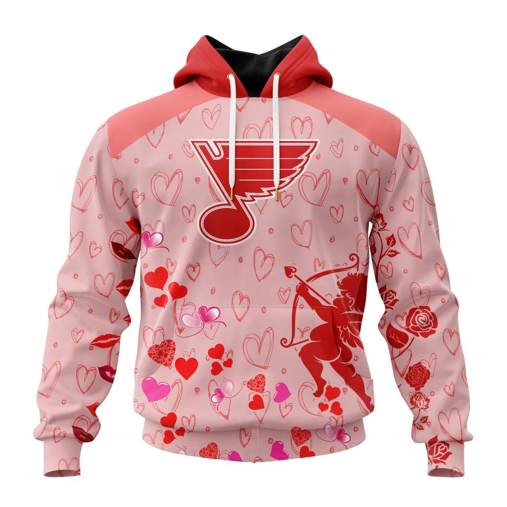 St. Louis Blues Special Gift For Valentines Day All Over Print Hoodie Style 68940