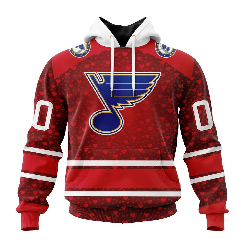 St. Louis Blues Special Gift For Valentines Day All Over Print Hoodie Style 92779