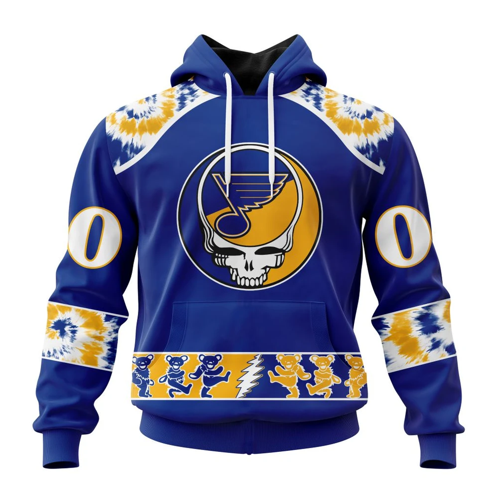 St. Louis Blues Special Grateful Dead Design All Over Print Hoodie Style 72861