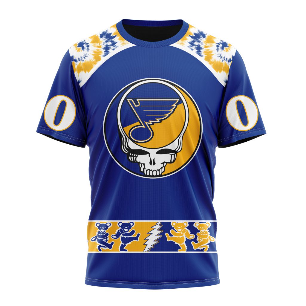 St. Louis Blues Special Grateful Dead Design Personalized Name And Number T-Shirt Oregontrailrvpk Shirt