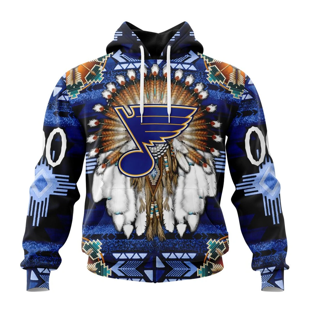 St. Louis Blues Special Native Costume Design All Over Print Hoodie Style 10125
