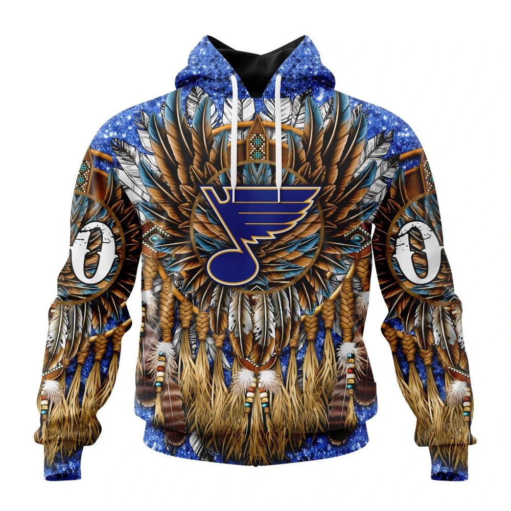 St. Louis Blues Special Native Costume Design All Over Print Hoodie Style 12547