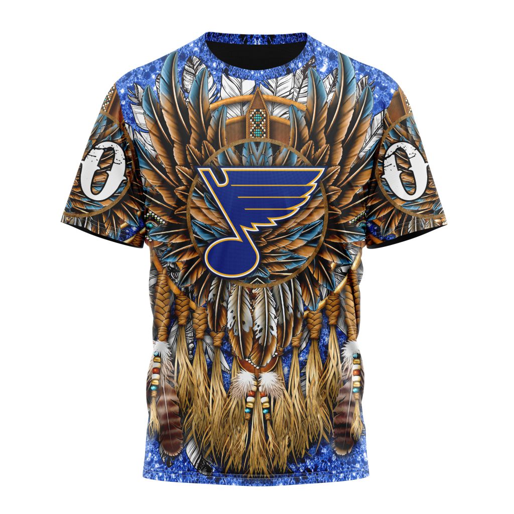 St. Louis Blues Special Native Costume Design Personalized Name And Number T-Shirt Oregontrailrvpk Shirt