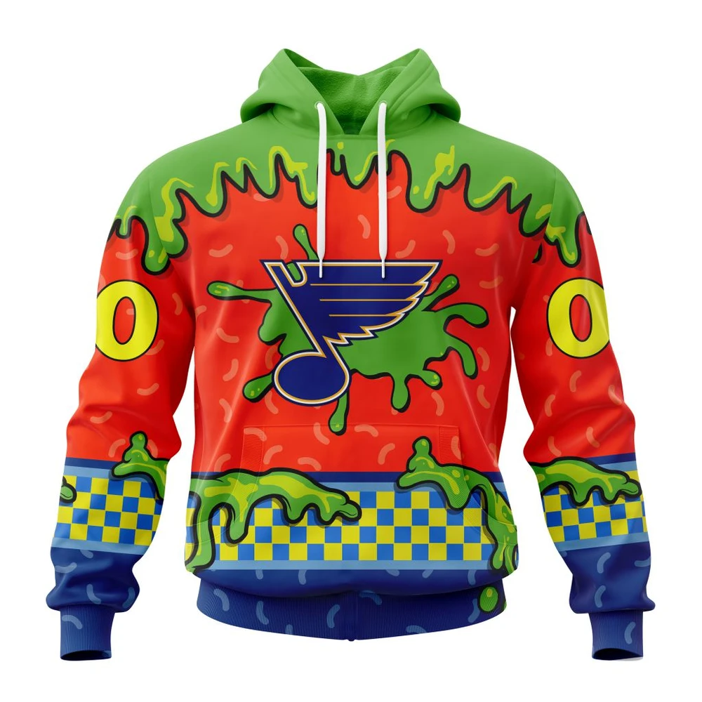 St. Louis Blues Special Nickelodeon Design All Over Print Hoodie Style 27380