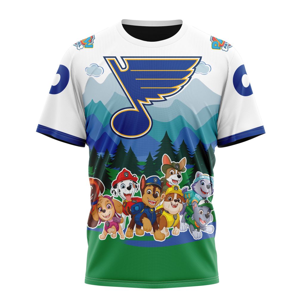 St. Louis Blues Special Paw Patrol Design 01 Personalized Name And Number T-Shirt Oregontrailrvpk Shirt