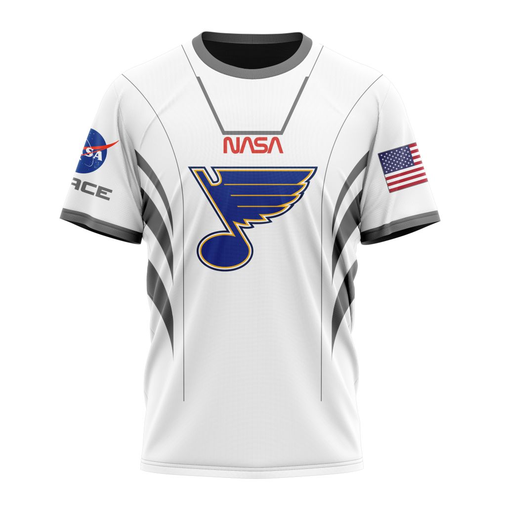 St. Louis Blues Special Space Force NASA Astronaut Design Personalized Name And Number T-Shirt Oregontrailrvpk Shirt