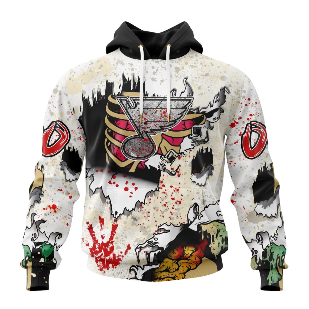 St. Louis Blues Special Zombie For Halloween All Over Print Hoodie Style 74821