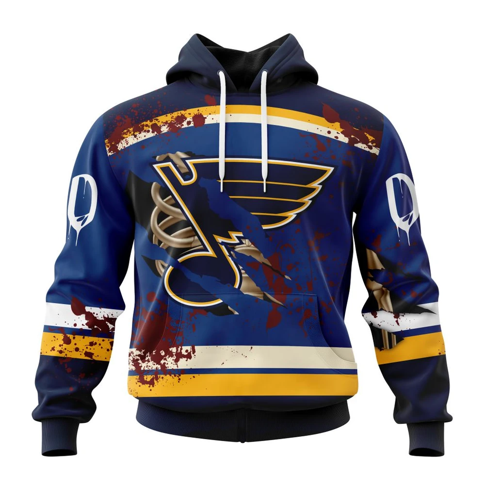 St. Louis Blues Specialized Design Jersey With Your Ribs For Halloween All Over Print Hoodie Style 97097