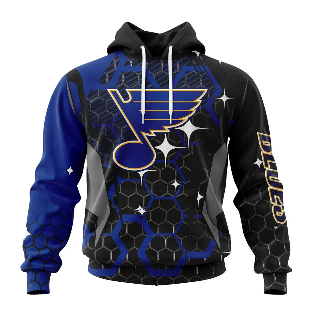 St. Louis Blues Specialized Design With Motocross All Over Print Hoodie Style 42091