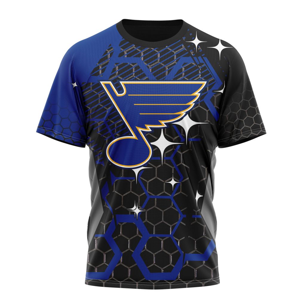 St. Louis Blues Specialized Design With MotoCross Syle Personalized Name And Number T-Shirt Oregontrailrvpk Shirt