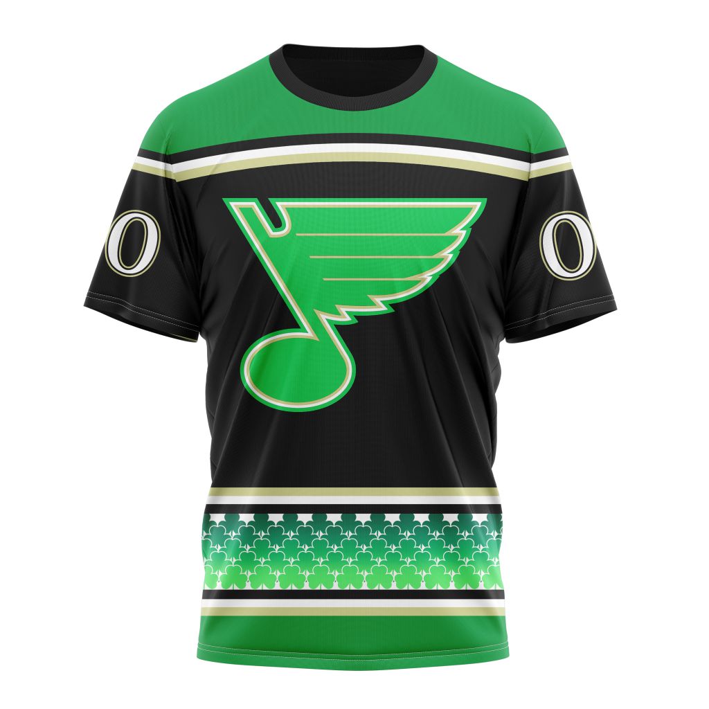 St. Louis Blues Specialized Hockey Celebrate St Patrick's Day Personalized Name And Number T-Shirt Oregontrailrvpk Shirt