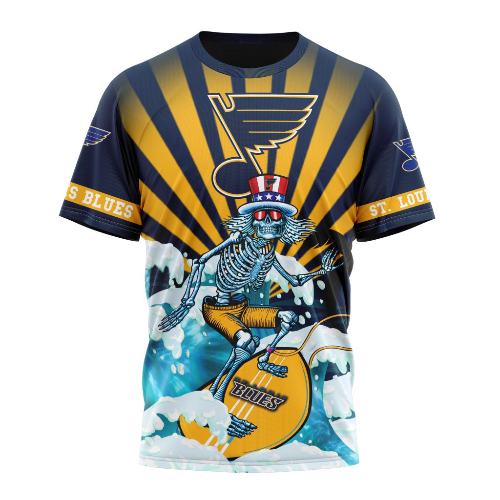 St. Louis Blues Specialized Kits For The Grateful Dead Personalized Name And Number T-Shirt Oregontrailrvpk Shirt