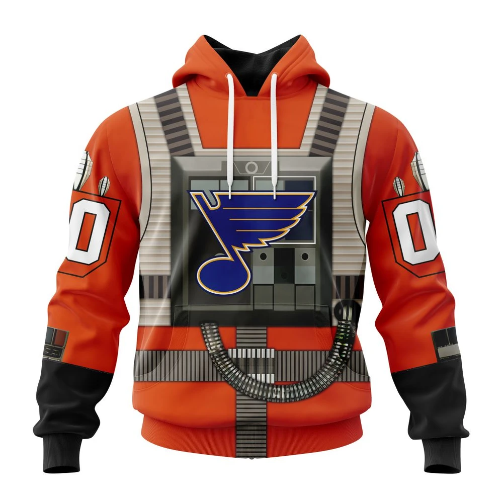 St. Louis Blues Star Wars Rebel Pilot Design All Over Print Hoodie Style 13792