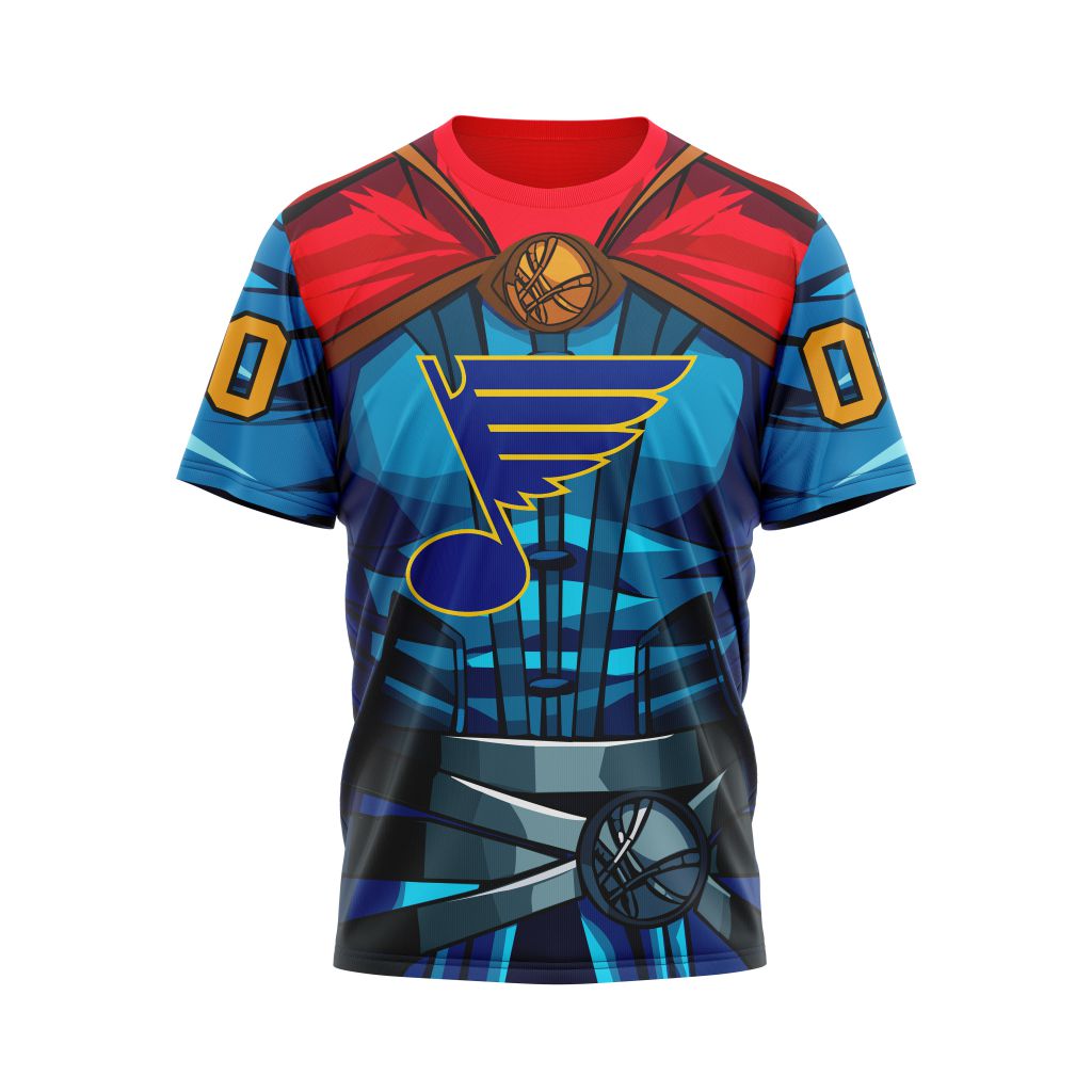 St. Louis Blues X Doctor Strange Specialized Design For Father Day Personalized Name And Number T-Shirt Oregontrailrvpk Shirt