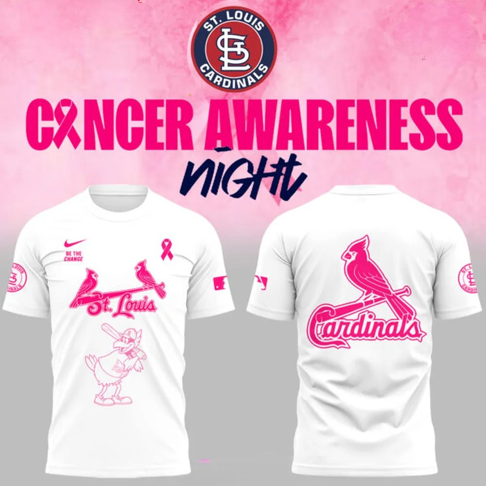 St. Louis Cardinals x Cancer Awareness Night 2025 T-Shirt Cool Oregontrailrvpk Shirt