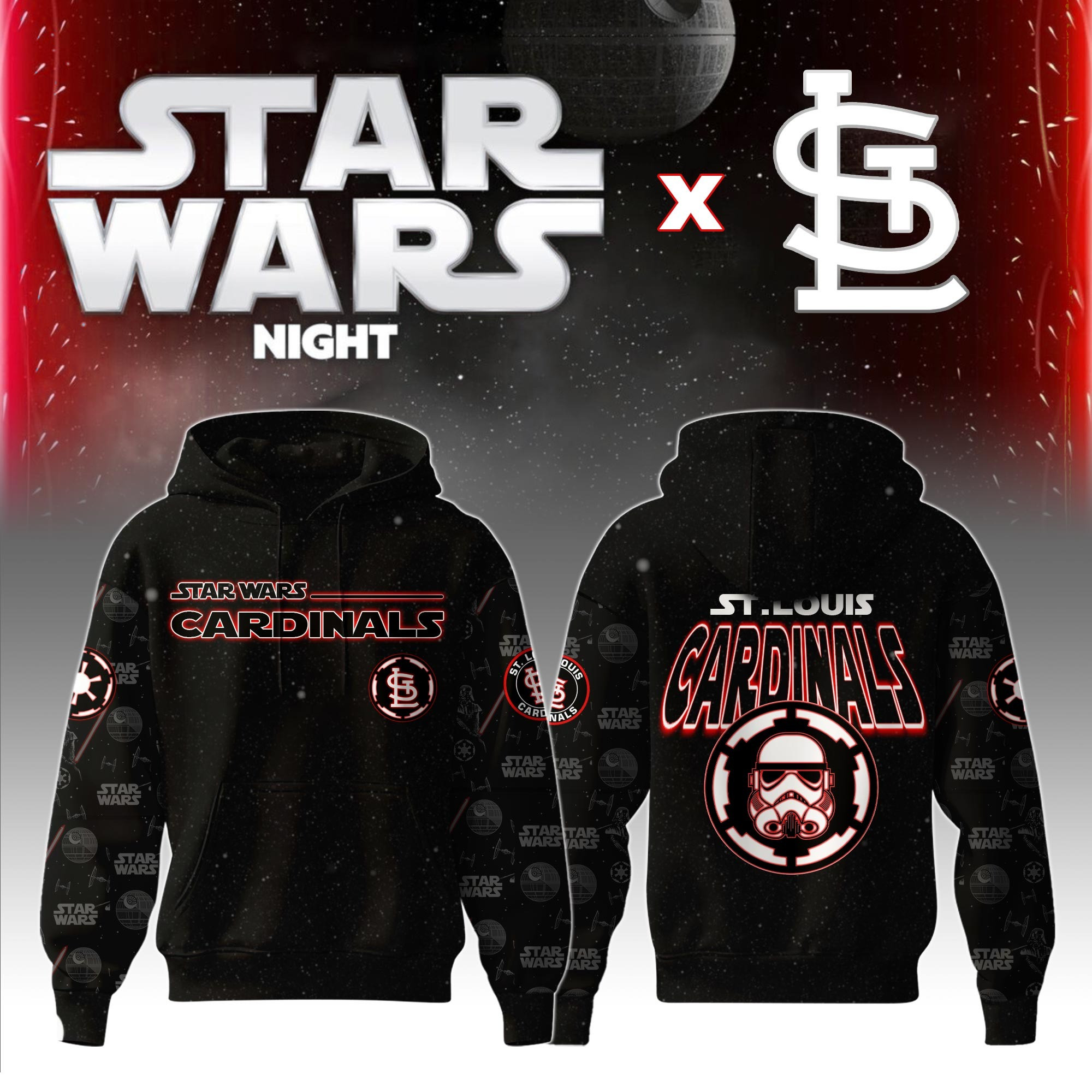St.Louis Cardinals MLB x Star War Night Special Edition Hoodie Presents For Baseball Lovers