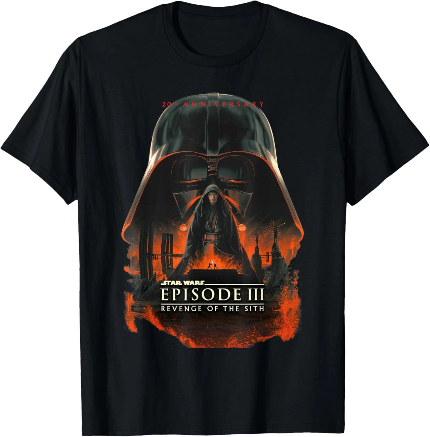 Star Wars 20th Anniversary Episode III Epic Big Chest Poster T-Shirt Oregontrailrvpk Shirt