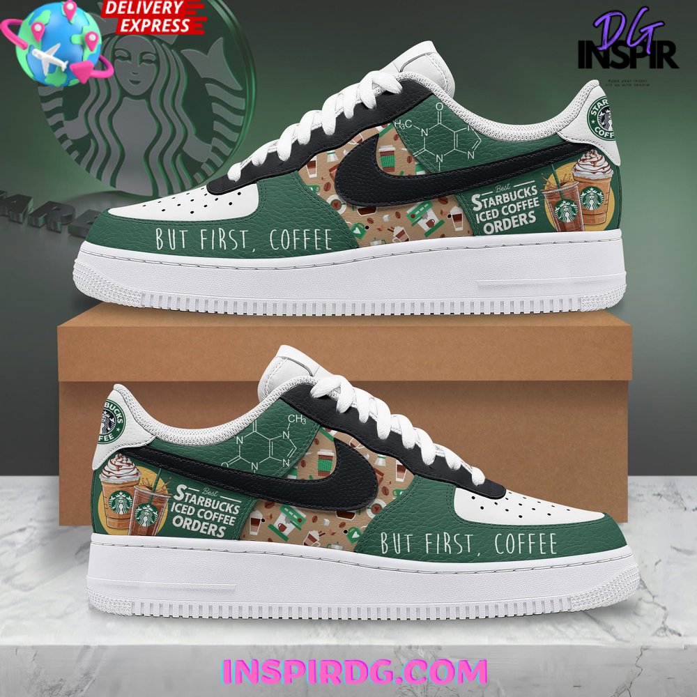 Starbucks But First Coffee Limited Edition Air Force 1