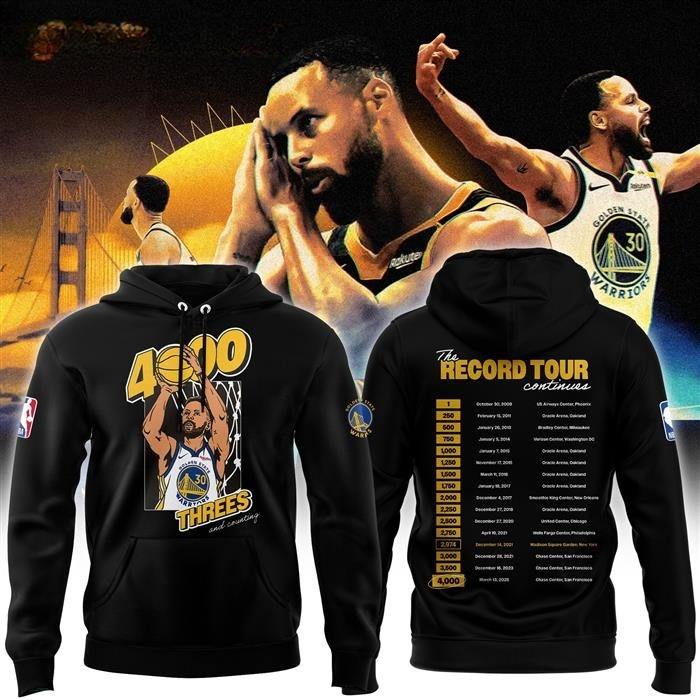 Stephen Curry 4000 Threes And Counting Hoodie Basketball