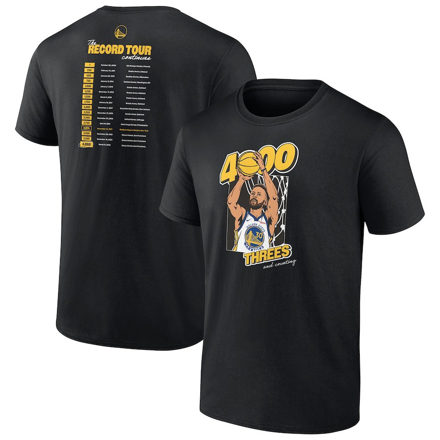 Stephen Curry Black Golden State Warriors 4,000 Threes And Counting T-Shirt For Him Oregontrailrvpk Shirt