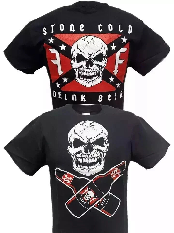 Stone Cold Steve Austin Drink Beer Skull Flag T-Shirt For Dad Oregontrailrvpk Shirt