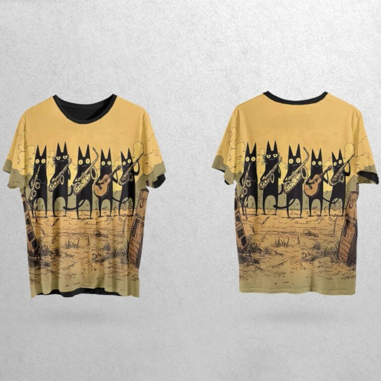 Stray Cat Sax Night Shirt Father's Day Gifts For Husband Oregontrailrvpk Shirt