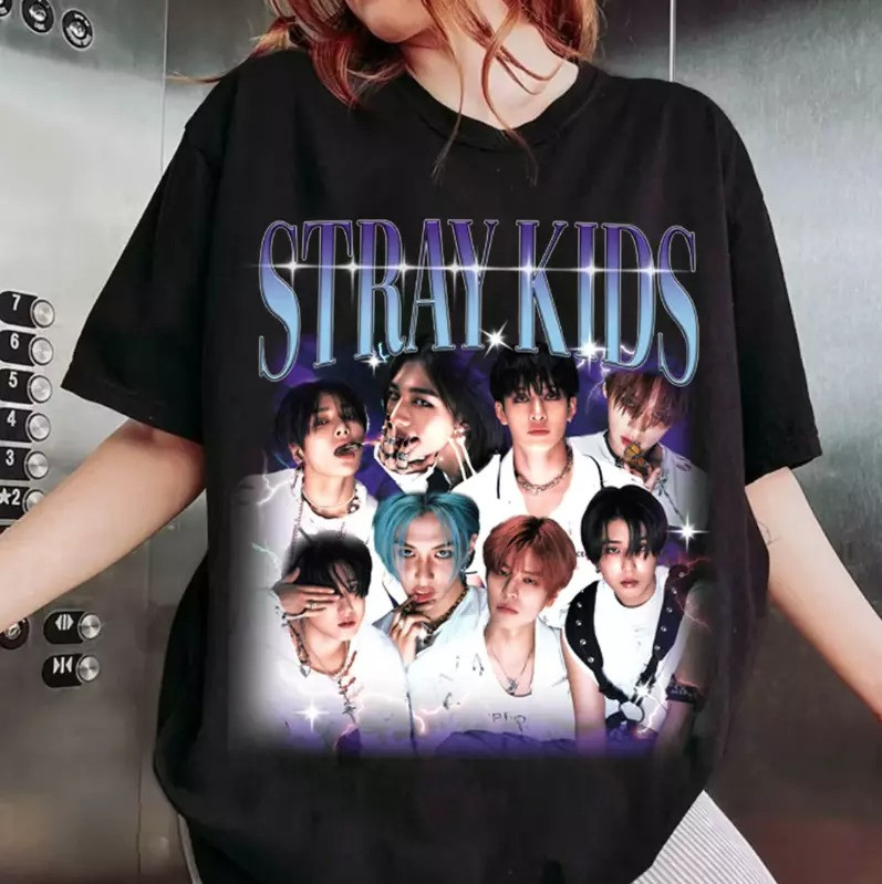 Stray Kids Kpop Shirttray Kids ROCK-STAR Album T-Shirt Oregontrailrvpk Shirt