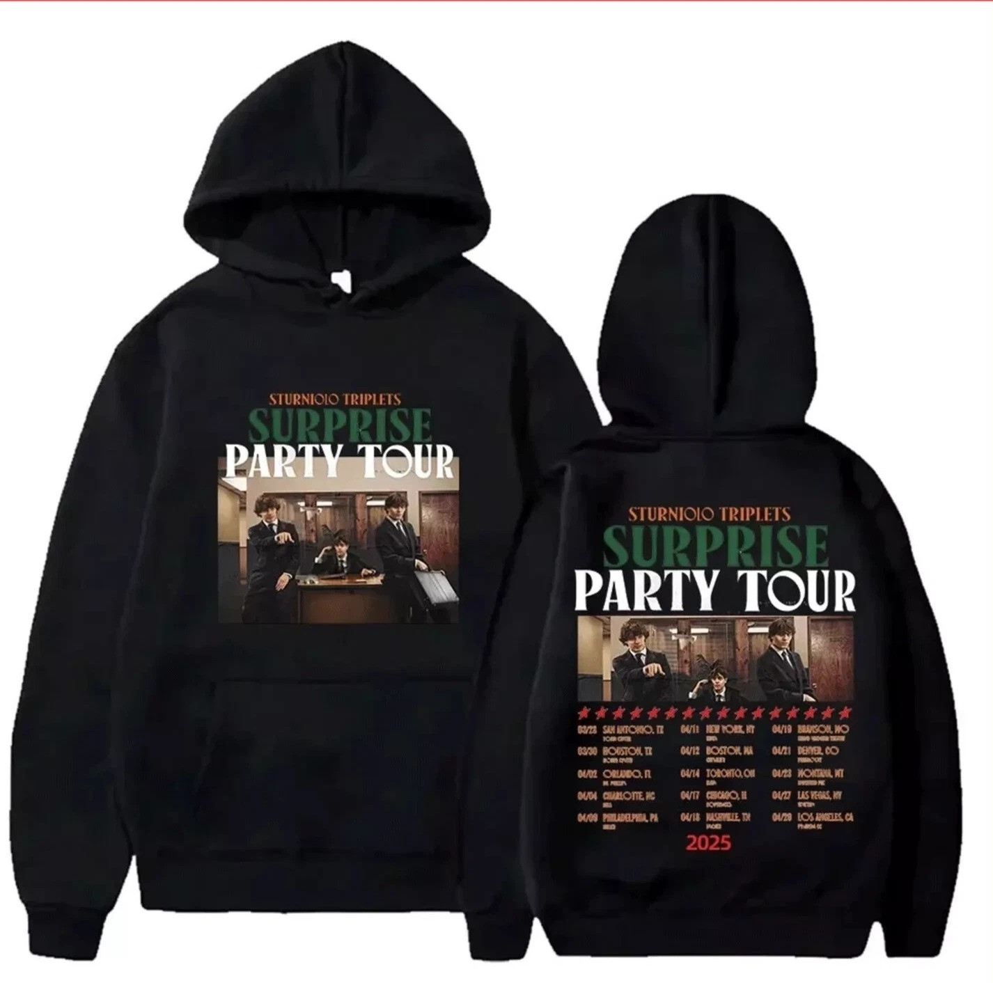 Sturniolo Triplets 2025 Surprise Party Tour Hoodie Music Lovers Gifts