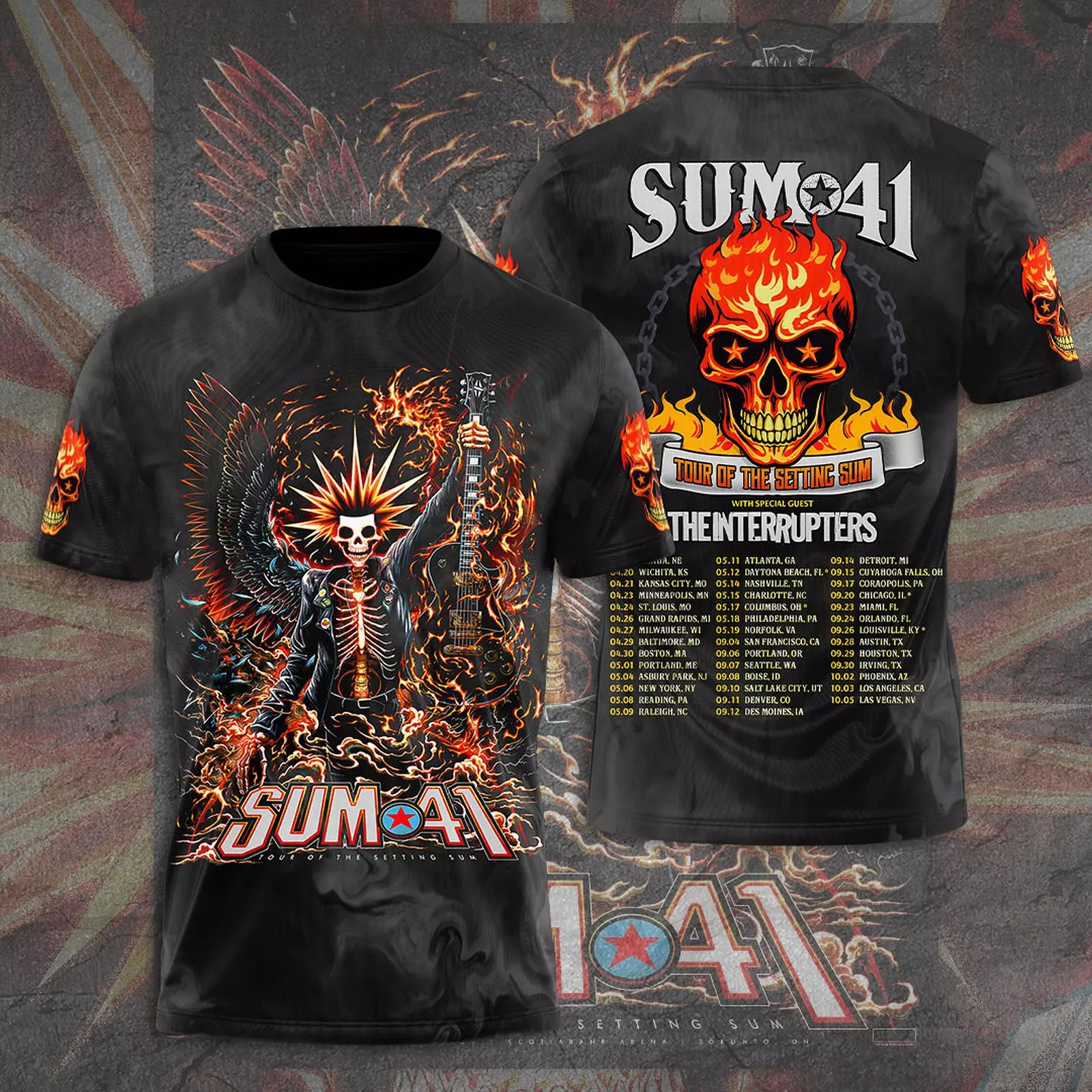 Sum 41 Merch Tour Of The Setting Sum The Final Tour T-Shirt Best Gift Ideas Oregontrailrvpk Shirt