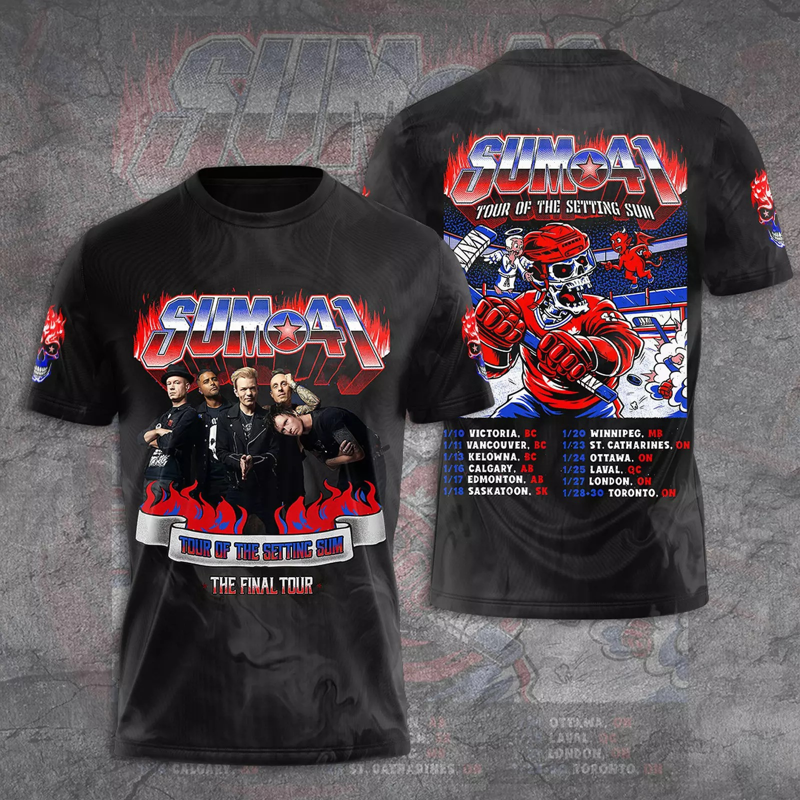 Sum 41 Merch Tour Of The Setting Sum The Final Tour T-Shirt Unique Oregontrailrvpk Shirt