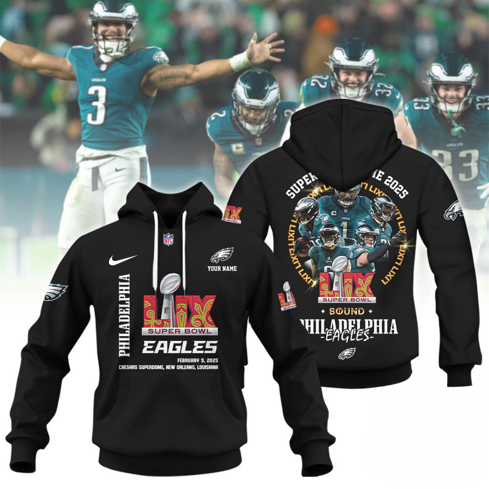 Super Bowl LIX 2025 Philadelphia Eagles Team Hoodie