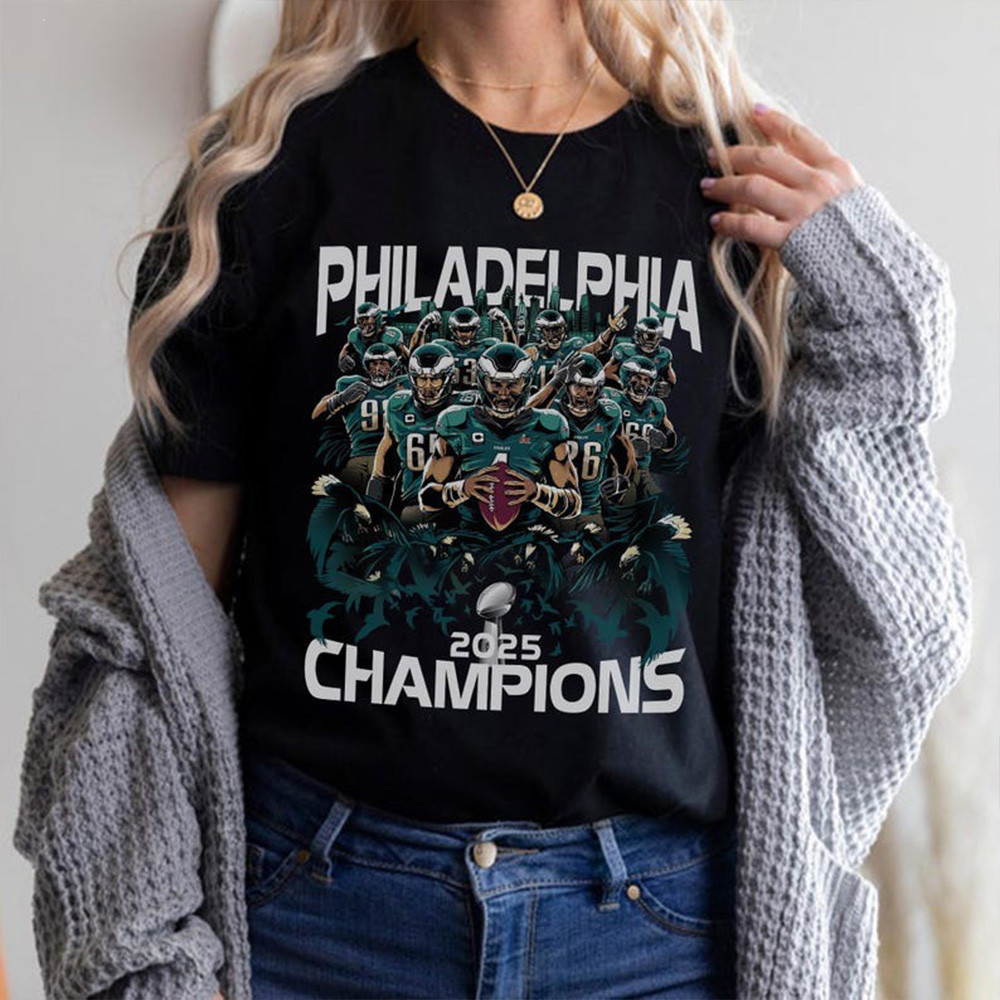 Super Bowl Philadelphia Champions 2025 Shirt Best Gifts For Football Fans Oregontrailrvpk Shirt