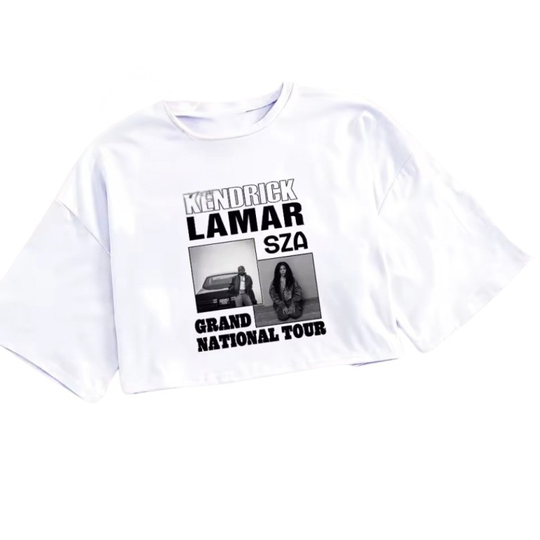 Sza And Kendrick Tour Merch 2025 Crop Top Kendrick Lamar SZA Grand National Tour Merch Oregontrailrvpk Shirt