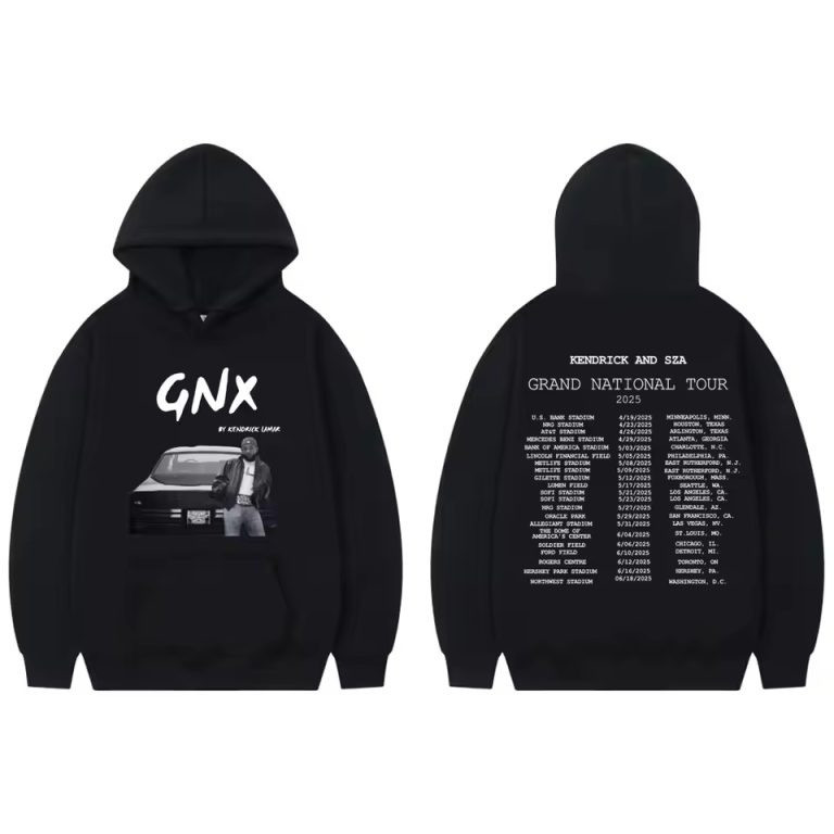 Sza And Kendrick Tour Merch Hoodie 2025 Kendrick SZA GNX Grand National Tour Merchandise