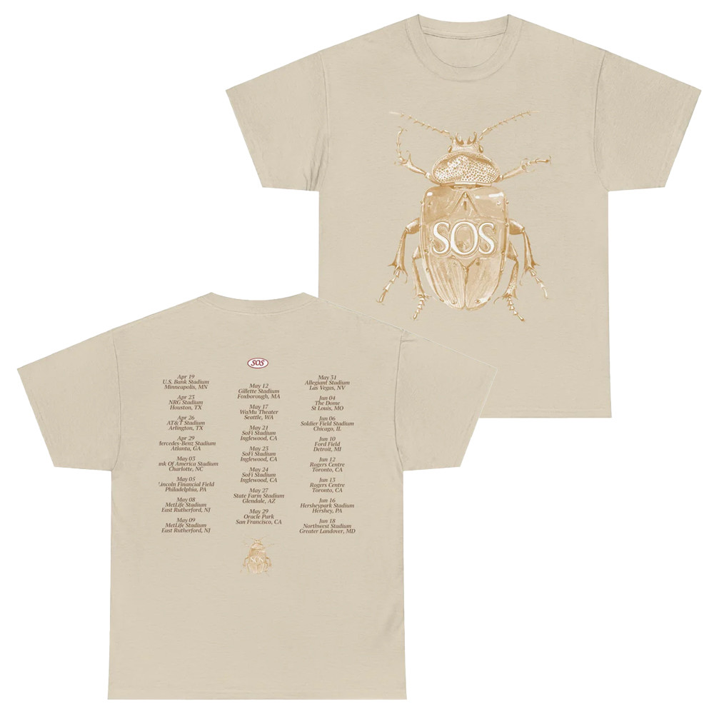 SZA Lana Merch Sand Lana Sos Tour Dates T-Shirt Unique Oregontrailrvpk Shirt
