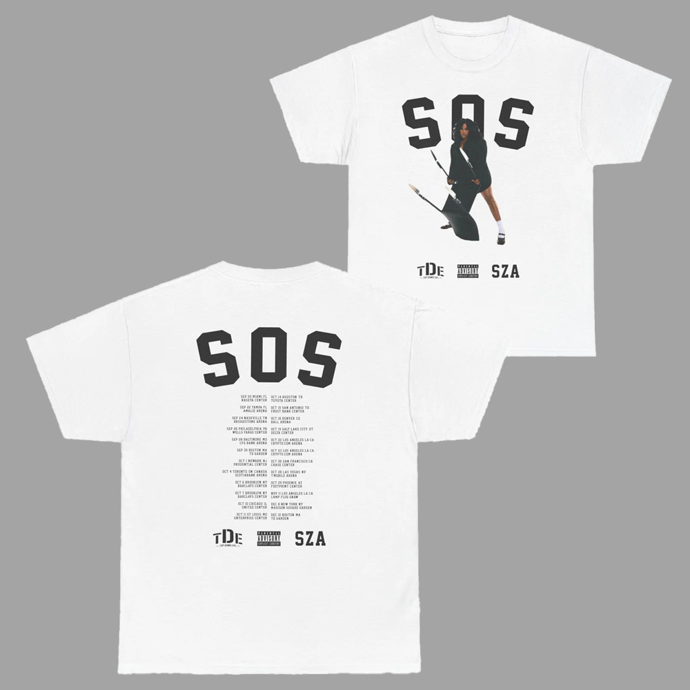 SZA Sos Merch SZA Signature Kill Bill Tour White T-Shirt Music Gift Ideas For Guys Oregontrailrvpk Shirt